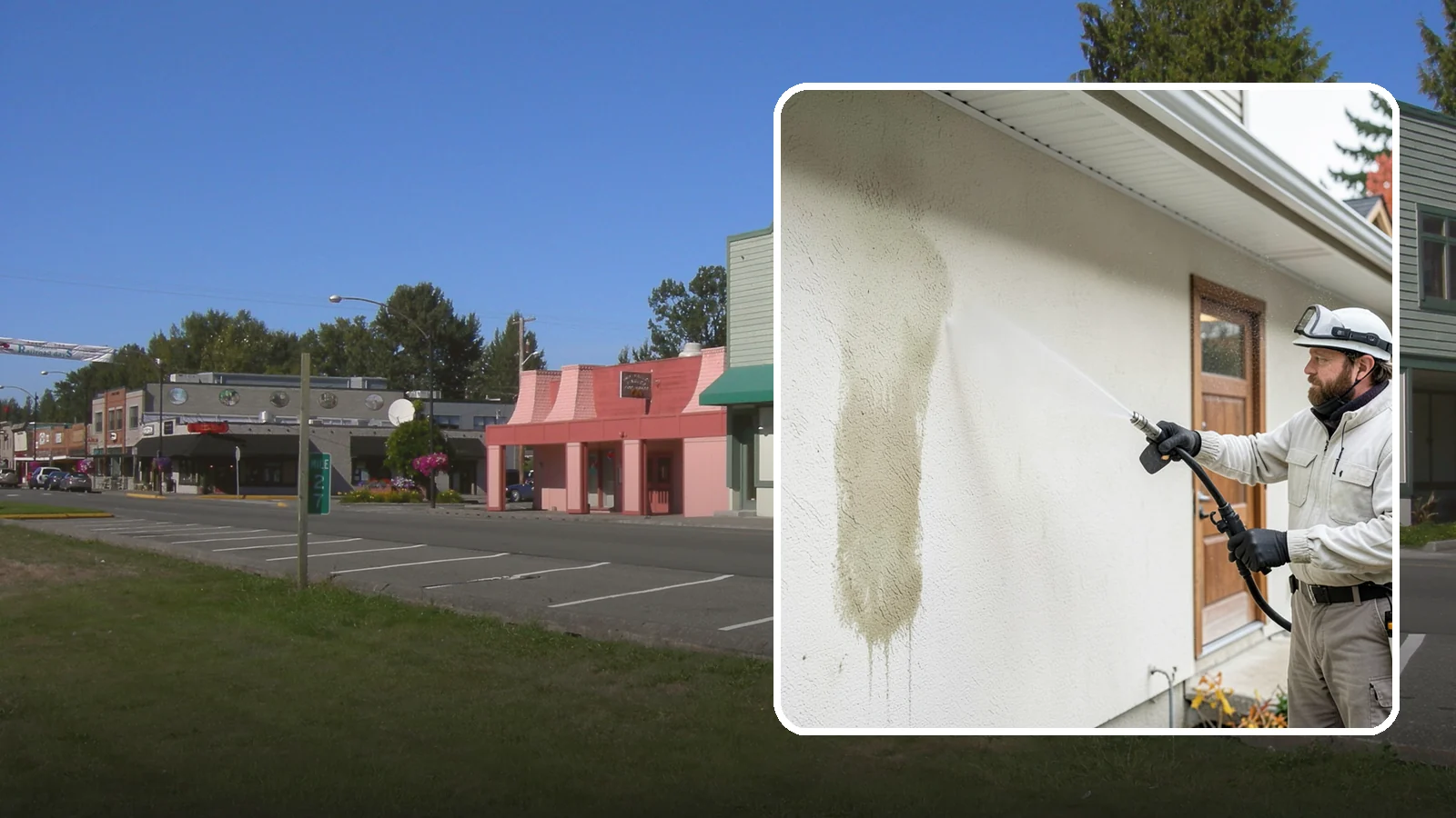 Stucco House Washing in Snoqualmie, King County, WA - Stucco house washing gently lifts mildew and algae from textured walls without cracking the finish or forcing water inside.