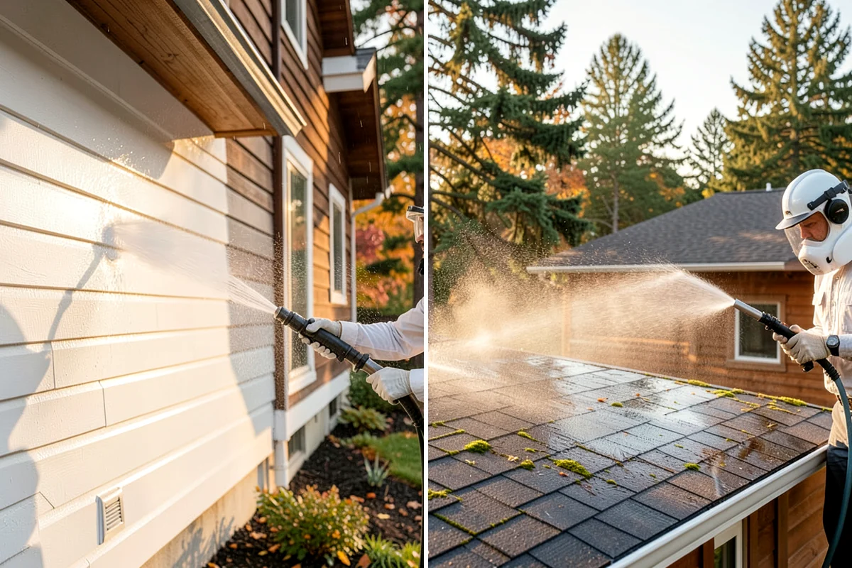 Stucco House Washing in Snoqualmie, King County, WA - Inspect the stucco for cracks and pre-existing damage