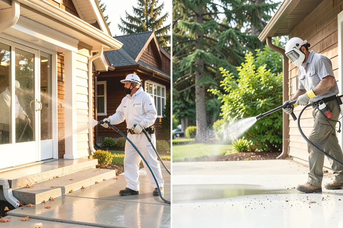 Stucco House Washing in Tukwila, King County, WA - Inspect the stucco for cracks and pre-existing damage