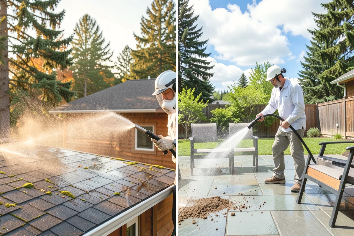 Stucco House Washing in University Place, Pierce County, WA - Inspect the stucco for cracks and pre-existing damage