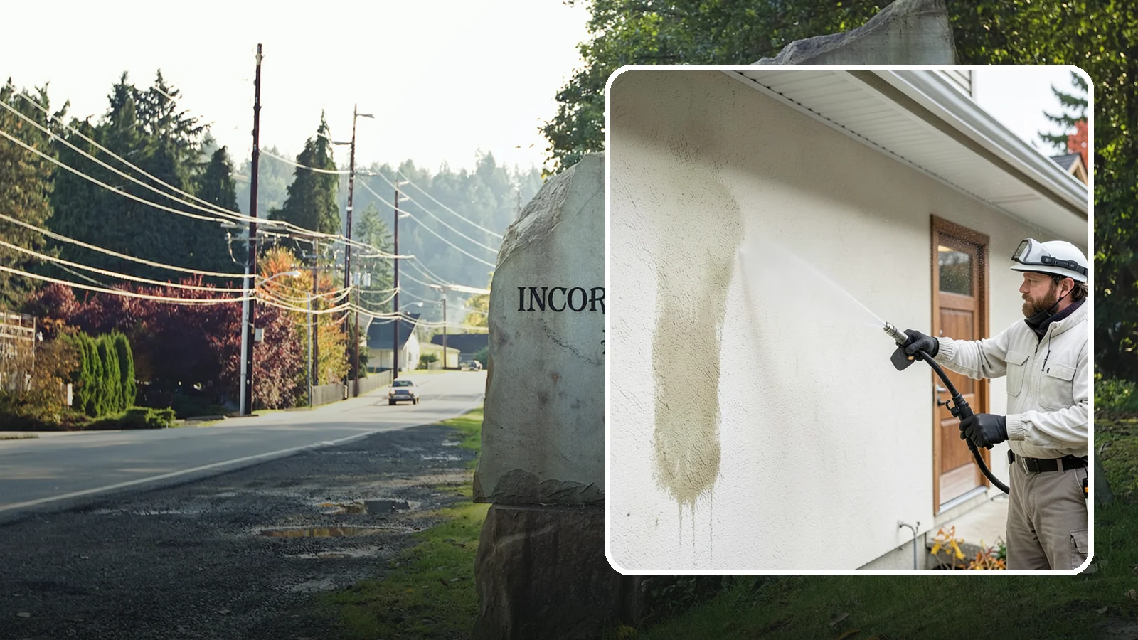 Stucco House Washing in Wilkeson, Pierce County, WA - Stucco house washing gently lifts mildew and algae from textured walls without cracking the finish or forcing water inside.