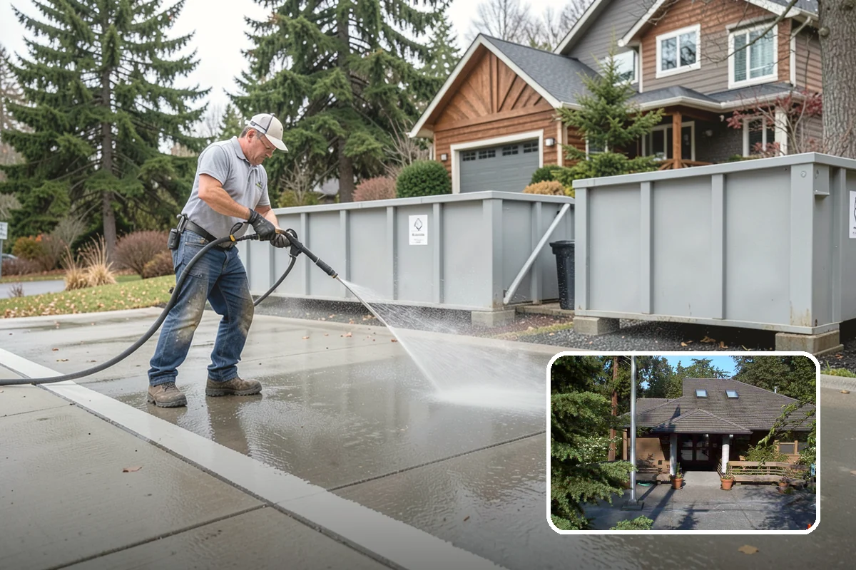 Stucco House Washing in Yarrow Point, King County, WA - Reaches algae hidden in the textured surface
