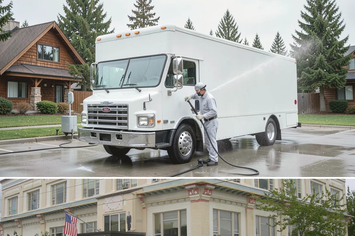 Stucco Soft Wash in Anacortes, Skagit County, WA - Best in the milder, drier stretches so the porous stucco can dry properly after washing.