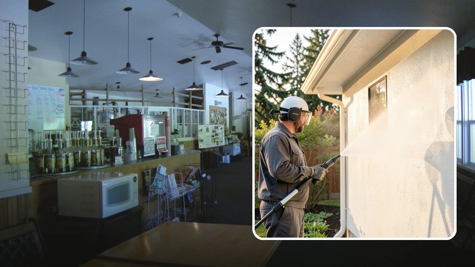 Stucco Soft Wash in Black Diamond, King County, WA - Stucco soft wash removes algae and staining from textured stucco using low pressure that protects its porous, delicate surface.