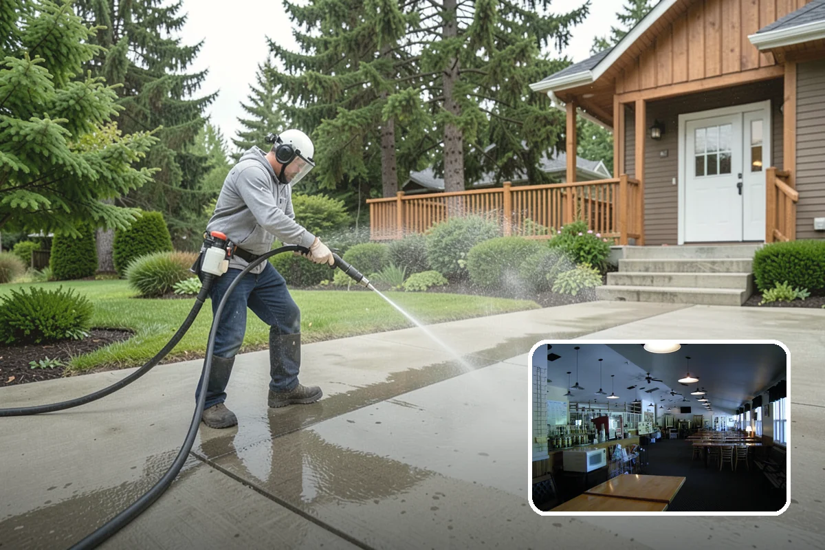Stucco Soft Wash in Black Diamond, King County, WA - Cleans porous stucco without chipping its texture