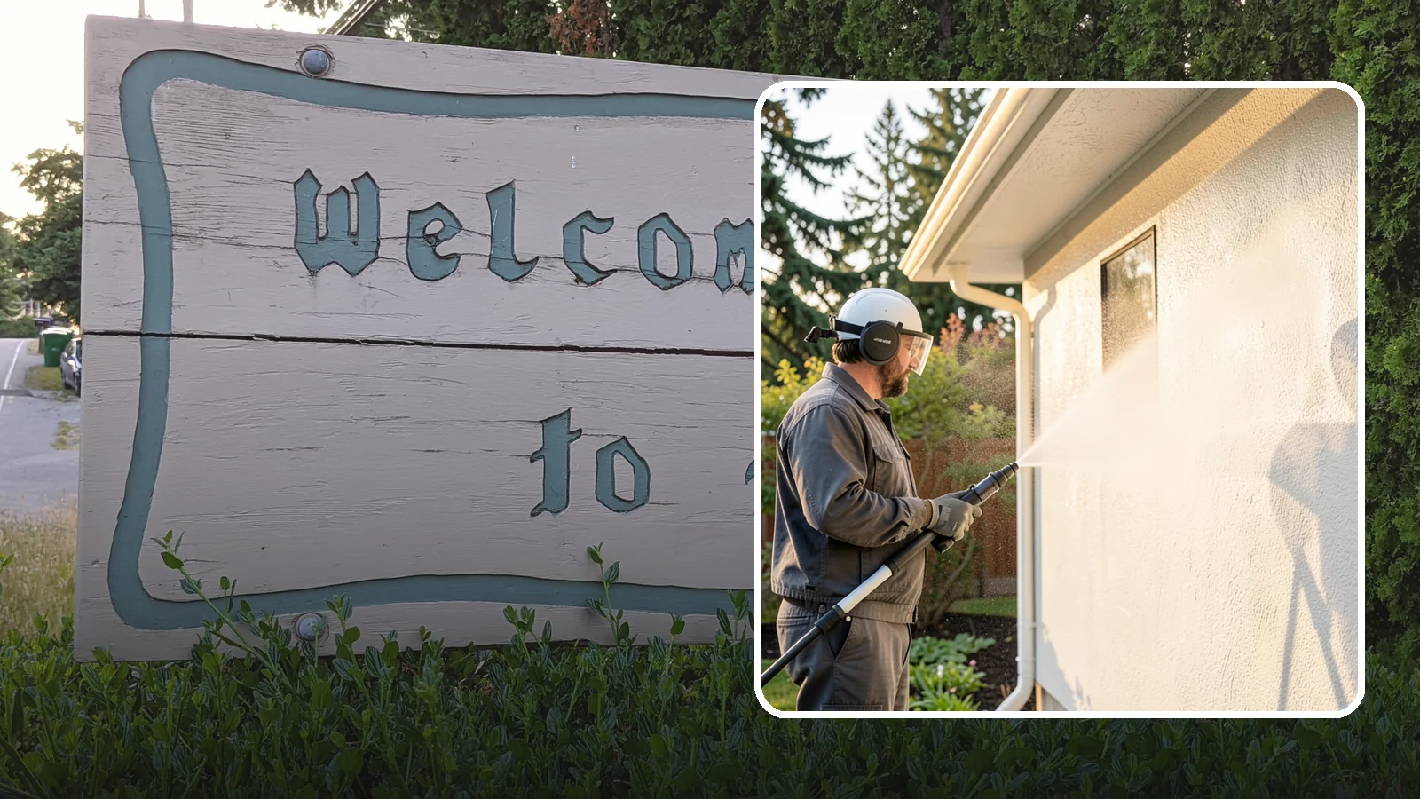 Stucco Soft Wash in Brier, Snohomish County, WA - Stucco soft wash removes algae and staining from textured stucco using low pressure that protects its porous, delicate surface.