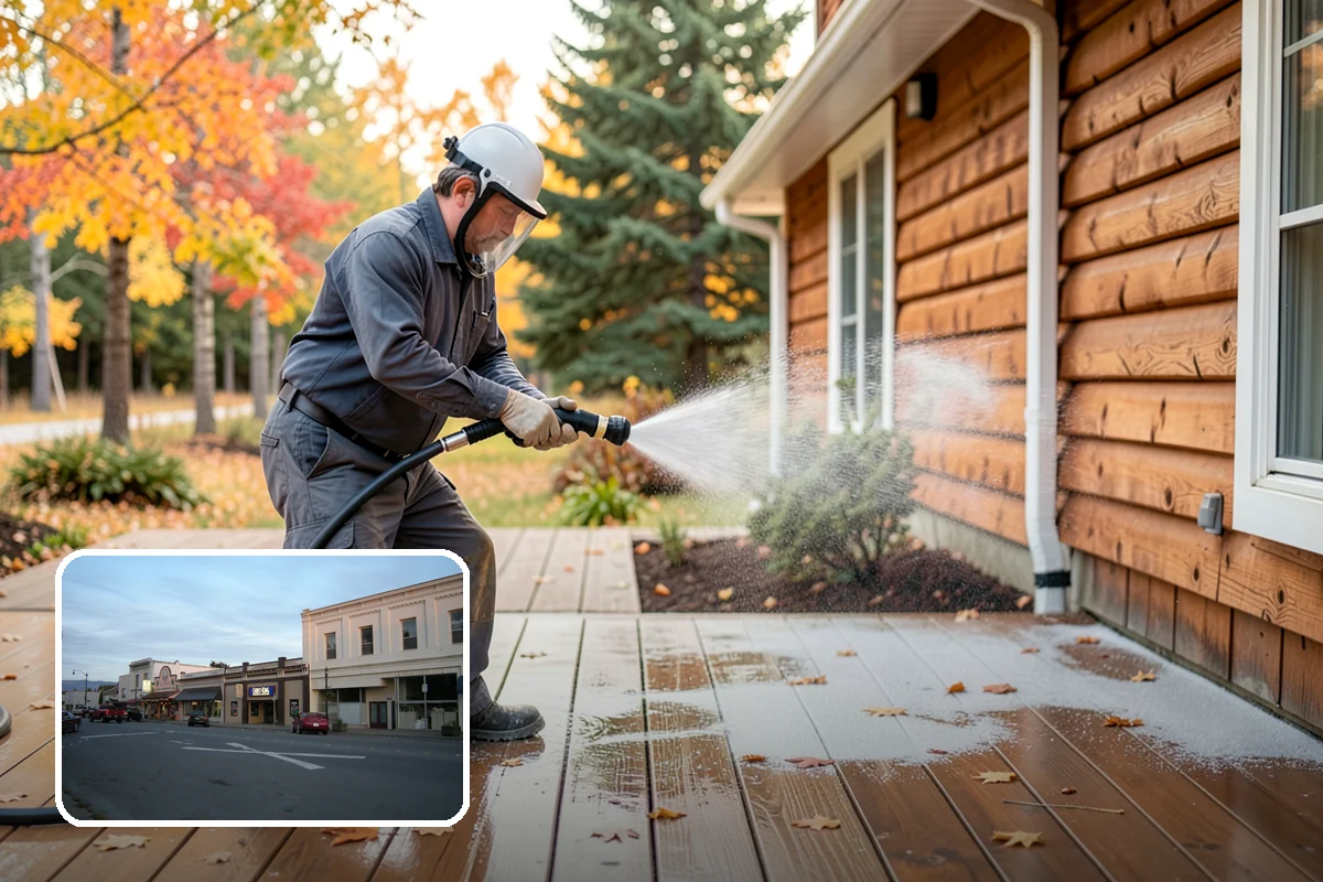 Stucco Soft Wash in Burlington, Skagit County, WA - Cleans porous stucco without chipping its texture