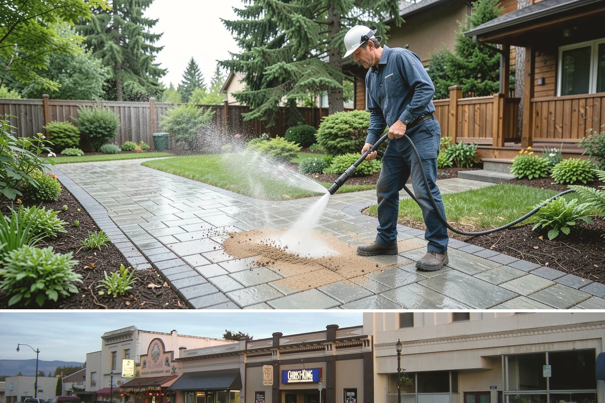 Stucco Soft Wash in Burlington, Skagit County, WA - Best in the milder, drier stretches so the porous stucco can dry properly after washing.