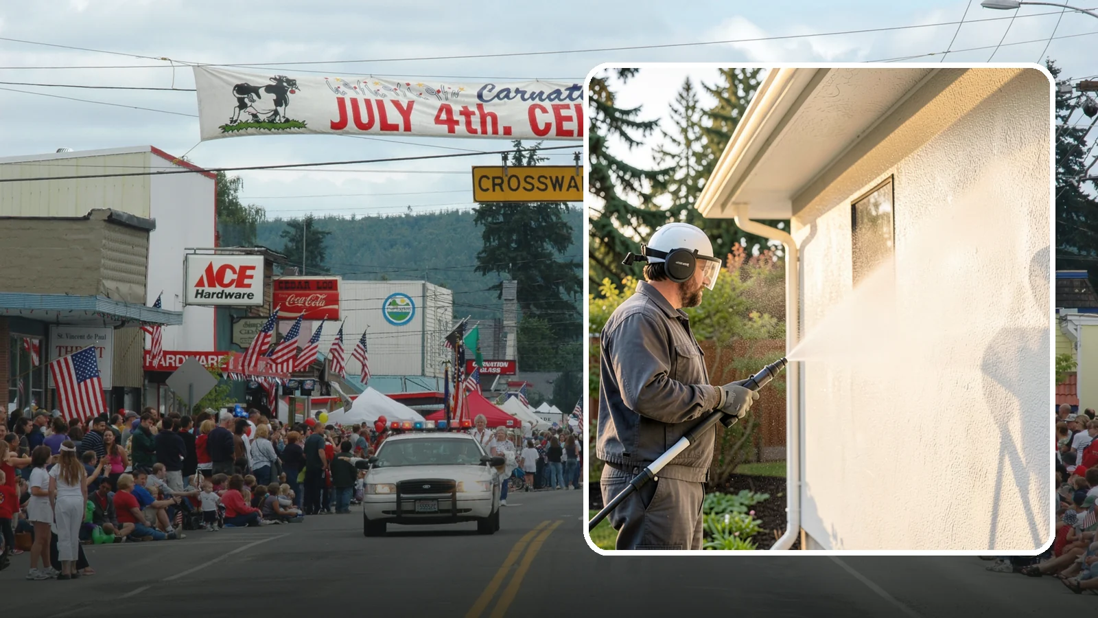 Stucco Soft Wash in Carnation, King County, WA - Stucco soft wash removes algae and staining from textured stucco using low pressure that protects its porous, delicate surface.