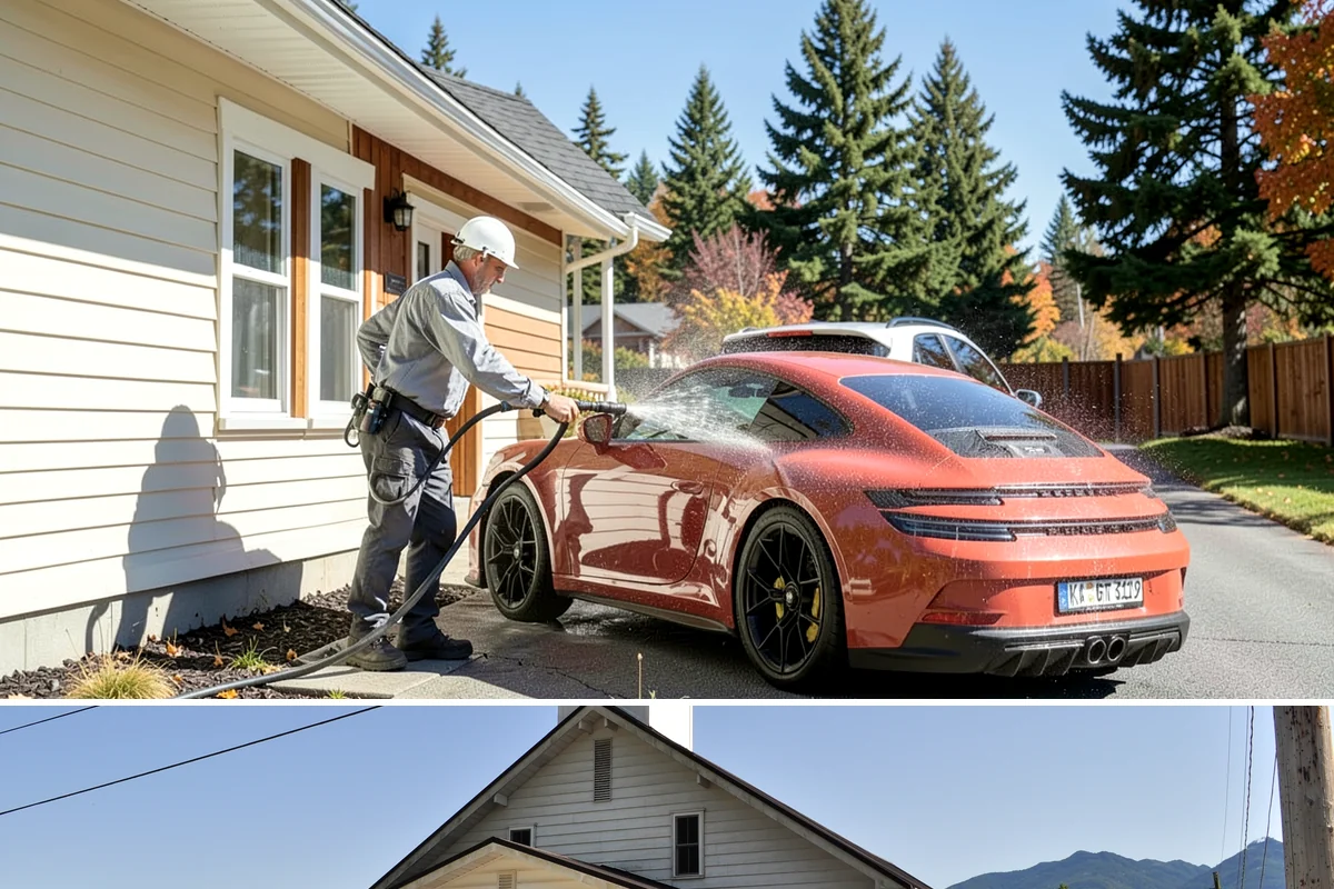 Stucco Soft Wash in Concrete, Skagit County, WA - Best in the milder, drier stretches so the porous stucco can dry properly after washing.