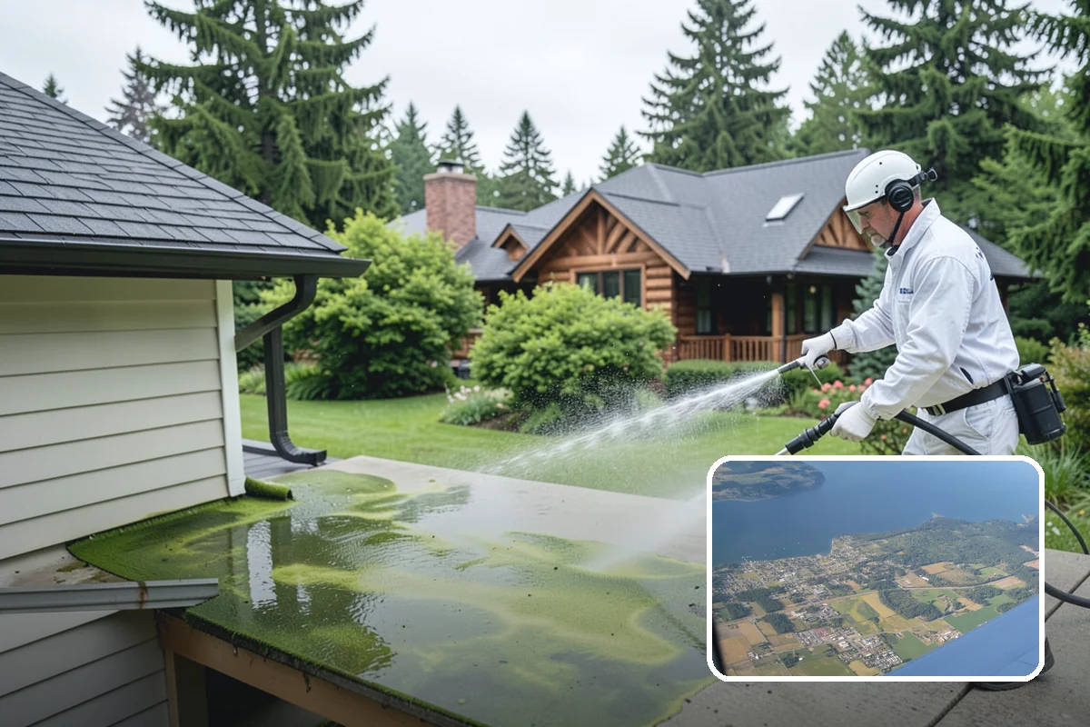 Stucco Soft Wash in Coupeville, Island County, WA - Cleans porous stucco without chipping its texture