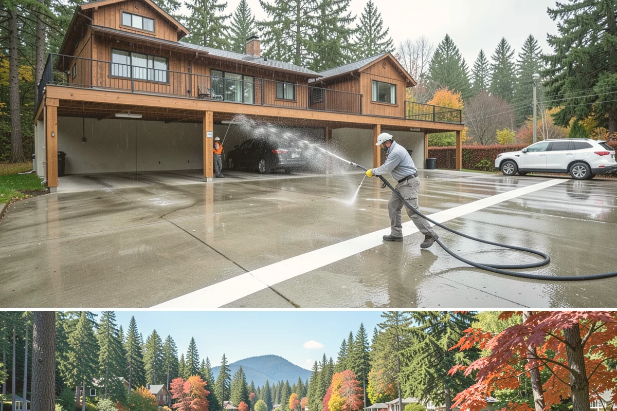 Stucco Soft Wash in Covington, King County, WA - Best in the milder, drier stretches so the porous stucco can dry properly after washing.