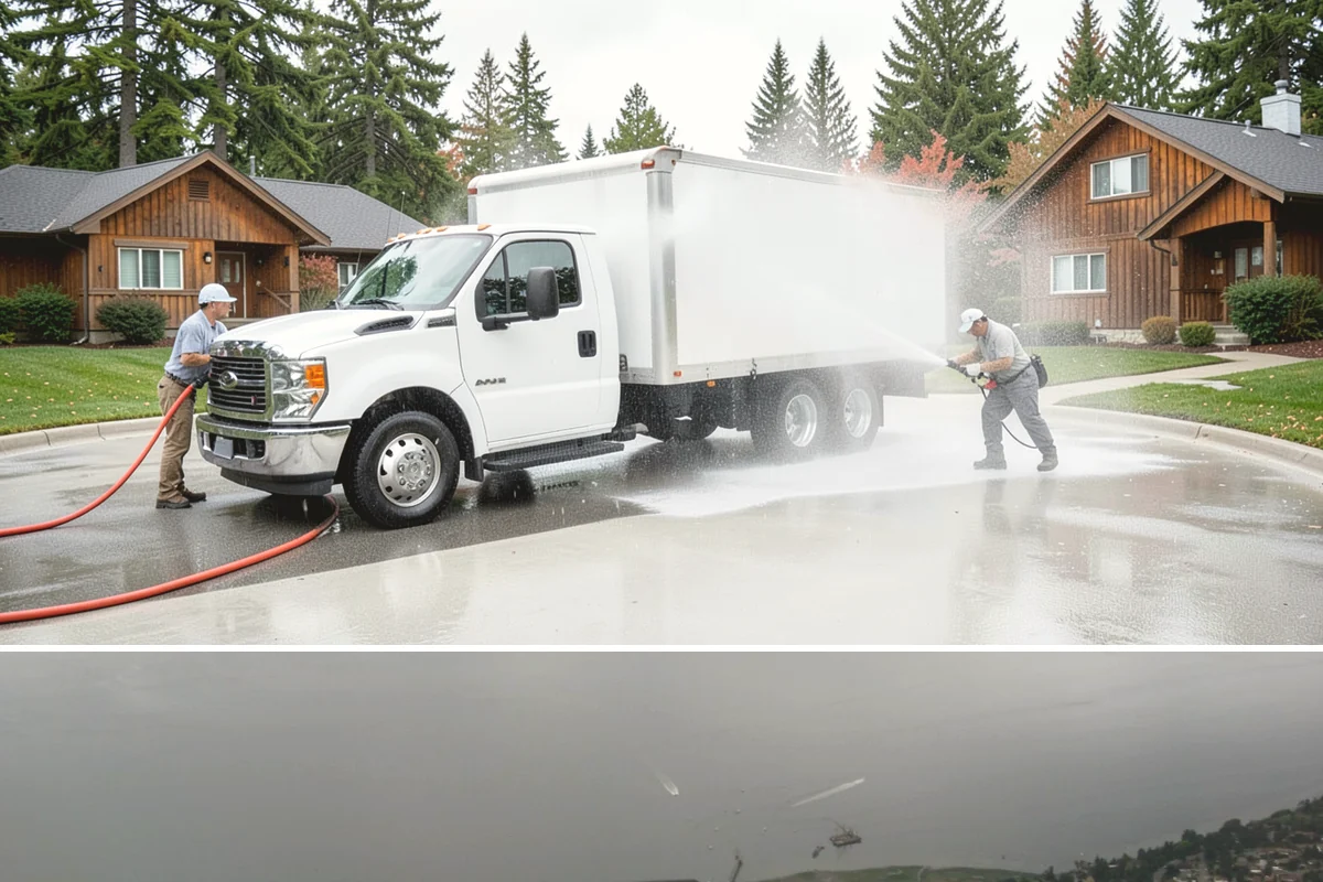 Stucco Soft Wash in Des Moines, King County, WA - Best in the milder, drier stretches so the porous stucco can dry properly after washing.