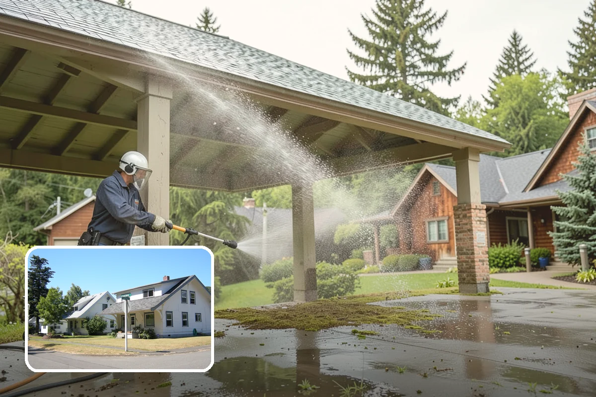 Stucco Soft Wash in DuPont, Pierce County, WA - Cleans porous stucco without chipping its texture