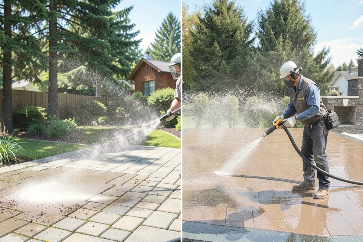 Stucco Soft Wash in Duvall, King County, WA - Examine the stucco texture and identify staining