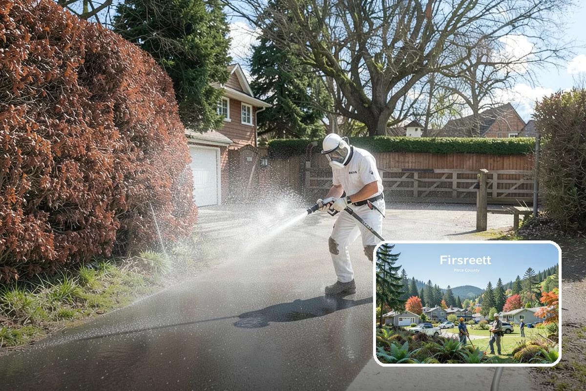 Stucco Soft Wash in Fircrest, Pierce County, WA - Cleans porous stucco without chipping its texture