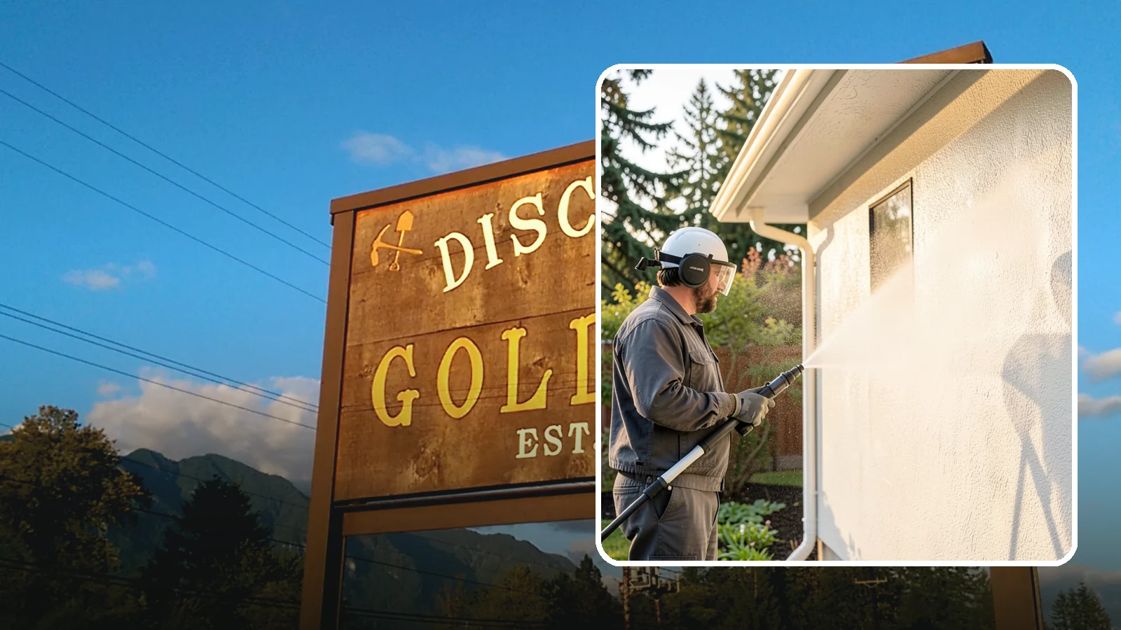 Stucco Soft Wash in Gold Bar, Snohomish County, WA - Stucco soft wash removes algae and staining from textured stucco using low pressure that protects its porous, delicate surface.