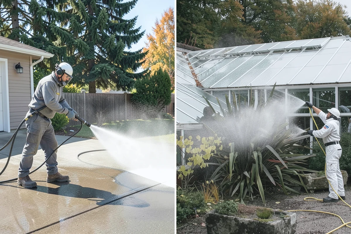 Stucco Soft Wash in Granite Falls, Snohomish County, WA - Examine the stucco texture and identify staining