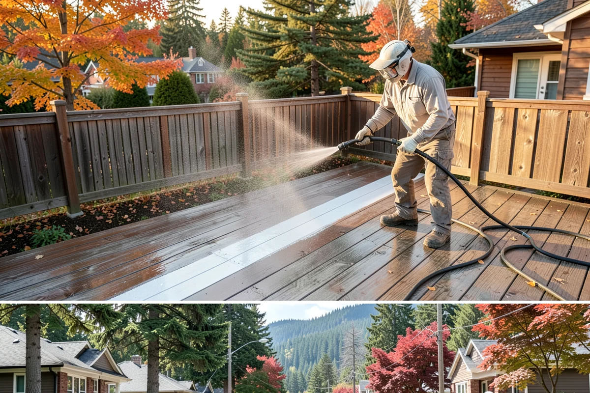 Stucco Soft Wash in Hunts Point, King County, WA - Best in the milder, drier stretches so the porous stucco can dry properly after washing.