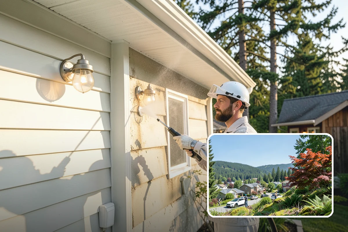 Stucco Soft Wash in Index, Snohomish County, WA - Cleans porous stucco without chipping its texture