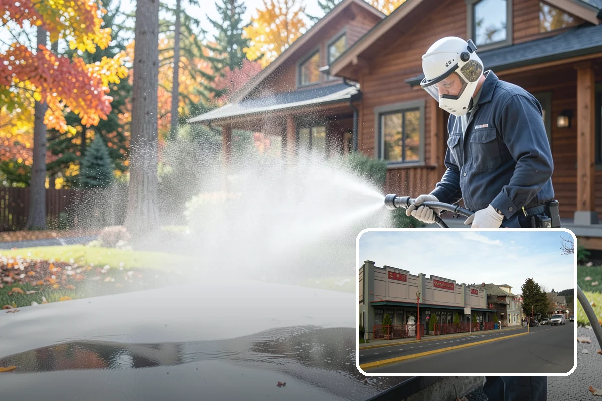 Stucco Soft Wash in Issaquah, King County, WA - Cleans porous stucco without chipping its texture