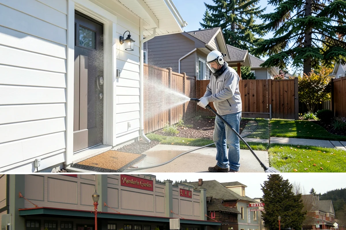 Stucco Soft Wash in Issaquah, King County, WA - Best in the milder, drier stretches so the porous stucco can dry properly after washing.