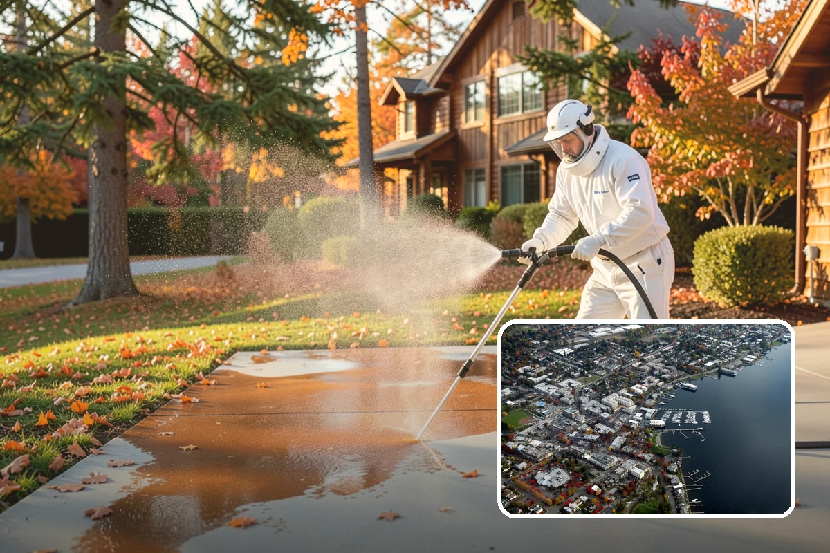 Stucco Soft Wash in Kirkland, King County, WA - Cleans porous stucco without chipping its texture