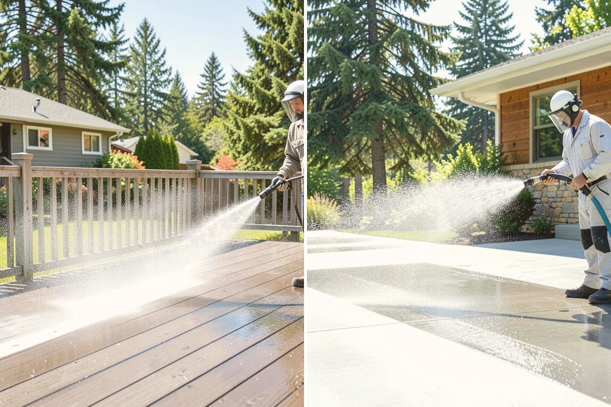 Stucco Soft Wash in Kirkland, King County, WA - Examine the stucco texture and identify staining