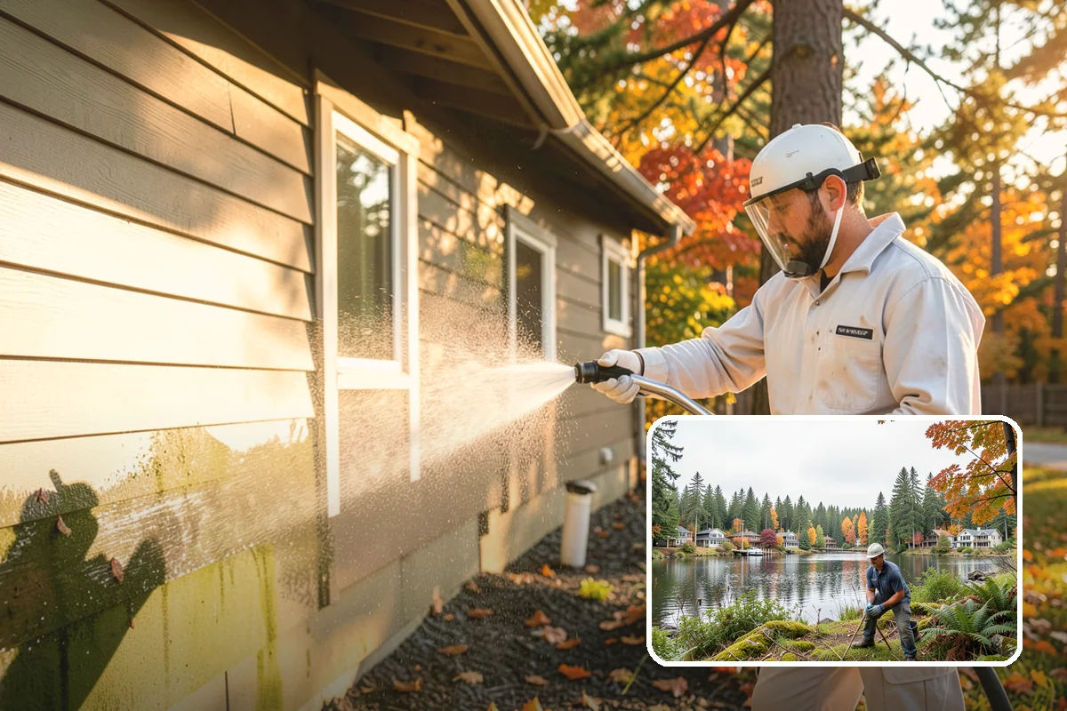 Stucco Soft Wash in La Conner, Skagit County, WA - Cleans porous stucco without chipping its texture