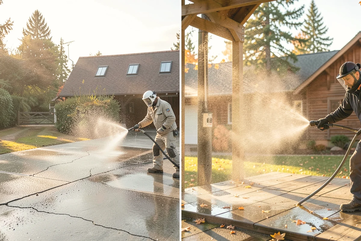 Stucco Soft Wash in La Conner, Skagit County, WA - Examine the stucco texture and identify staining