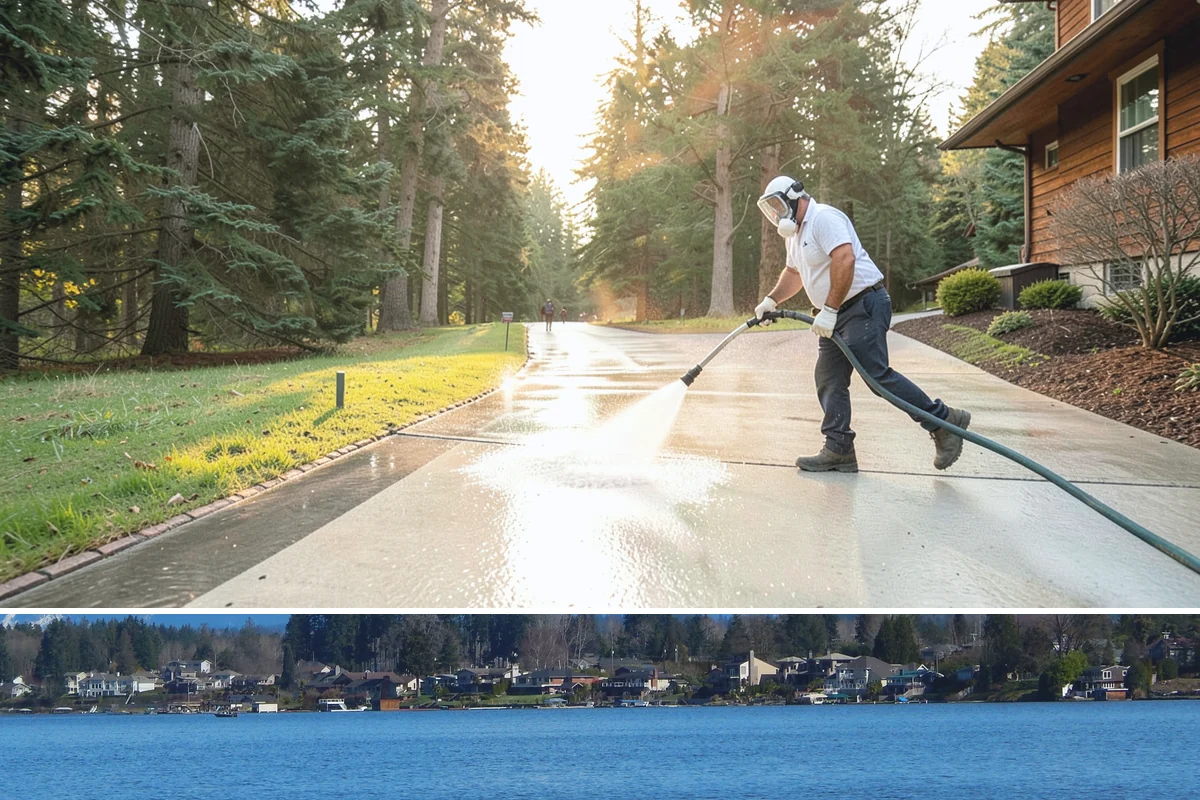 Stucco Soft Wash in Lake Stevens, Snohomish County, WA - Best in the milder, drier stretches so the porous stucco can dry properly after washing.
