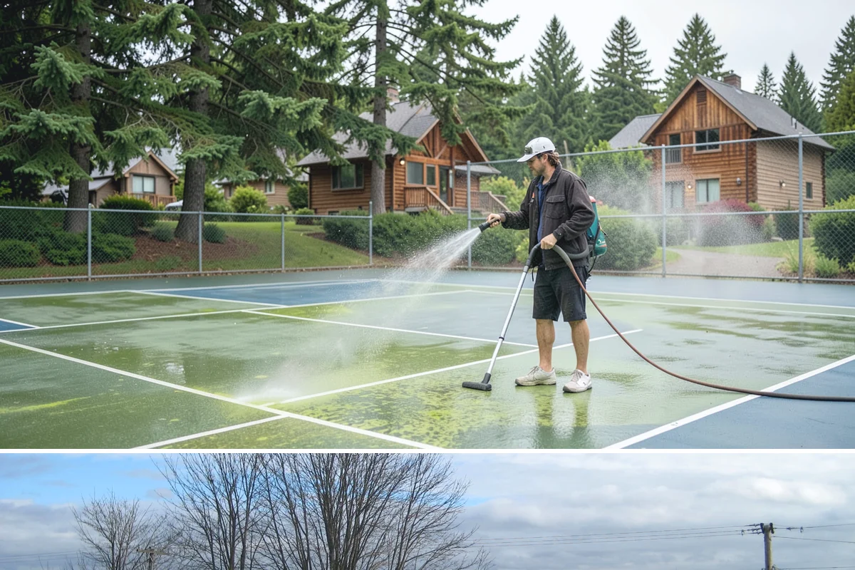Stucco Soft Wash in Langley, Island County, WA - Best in the milder, drier stretches so the porous stucco can dry properly after washing.