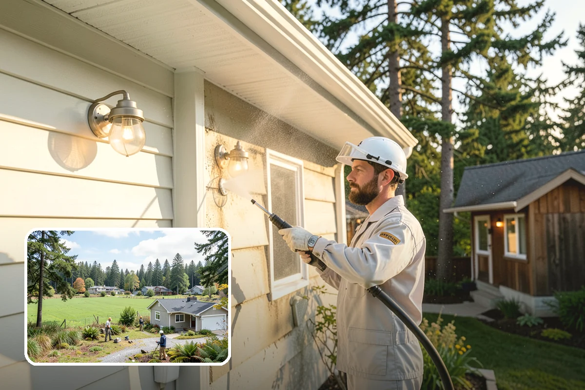 Stucco Soft Wash in Lyman, Skagit County, WA - Cleans porous stucco without chipping its texture