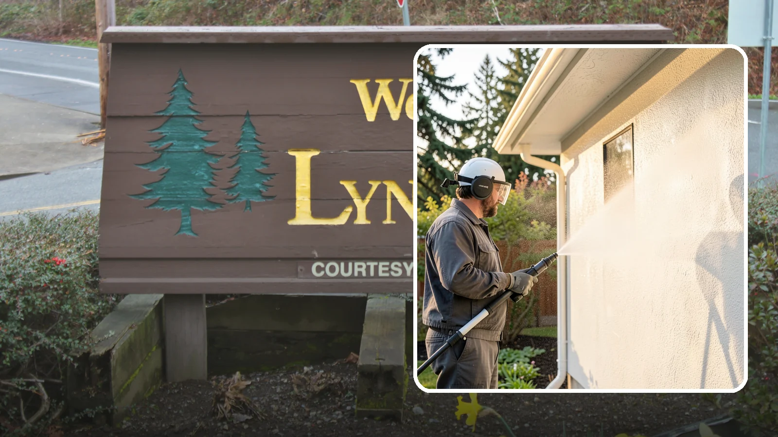 Stucco Soft Wash in Lynnwood, Snohomish County, WA - Stucco soft wash removes algae and staining from textured stucco using low pressure that protects its porous, delicate surface.