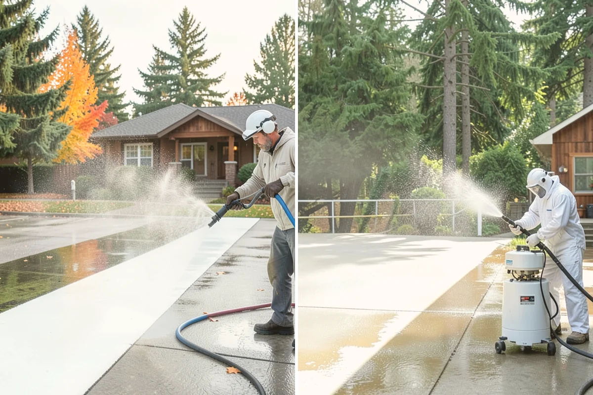 Stucco Soft Wash in Lynnwood, Snohomish County, WA - Examine the stucco texture and identify staining