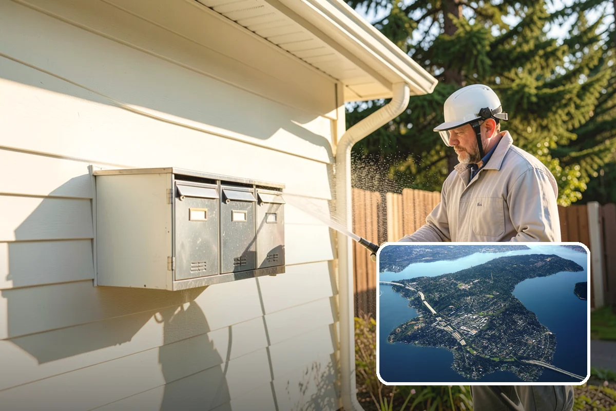 Stucco Soft Wash in Mercer Island, King County, WA - Cleans porous stucco without chipping its texture