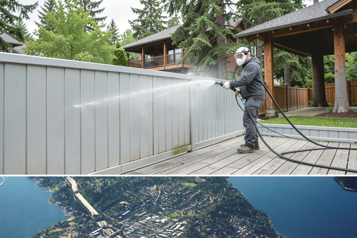 Stucco Soft Wash in Mercer Island, King County, WA - Best in the milder, drier stretches so the porous stucco can dry properly after washing.