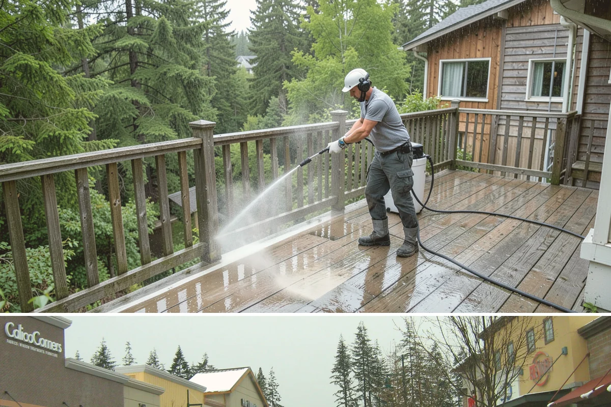 Stucco Soft Wash in Mill Creek, Snohomish County, WA - Best in the milder, drier stretches so the porous stucco can dry properly after washing.