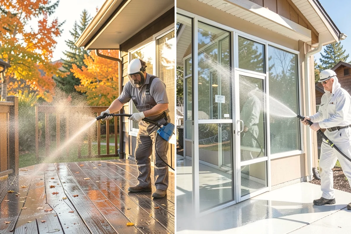 Stucco Soft Wash in Monroe, Snohomish County, WA - Examine the stucco texture and identify staining