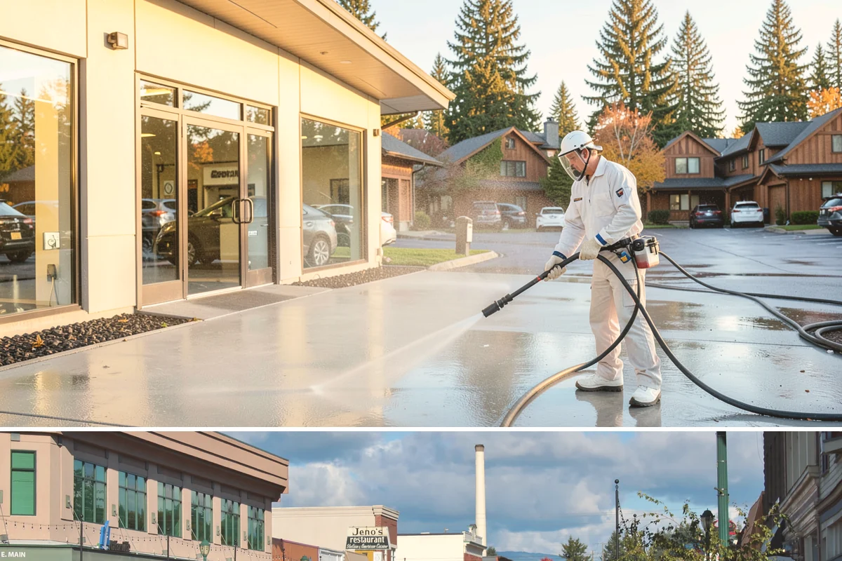 Stucco Soft Wash in Monroe, Snohomish County, WA - Best in the milder, drier stretches so the porous stucco can dry properly after washing.