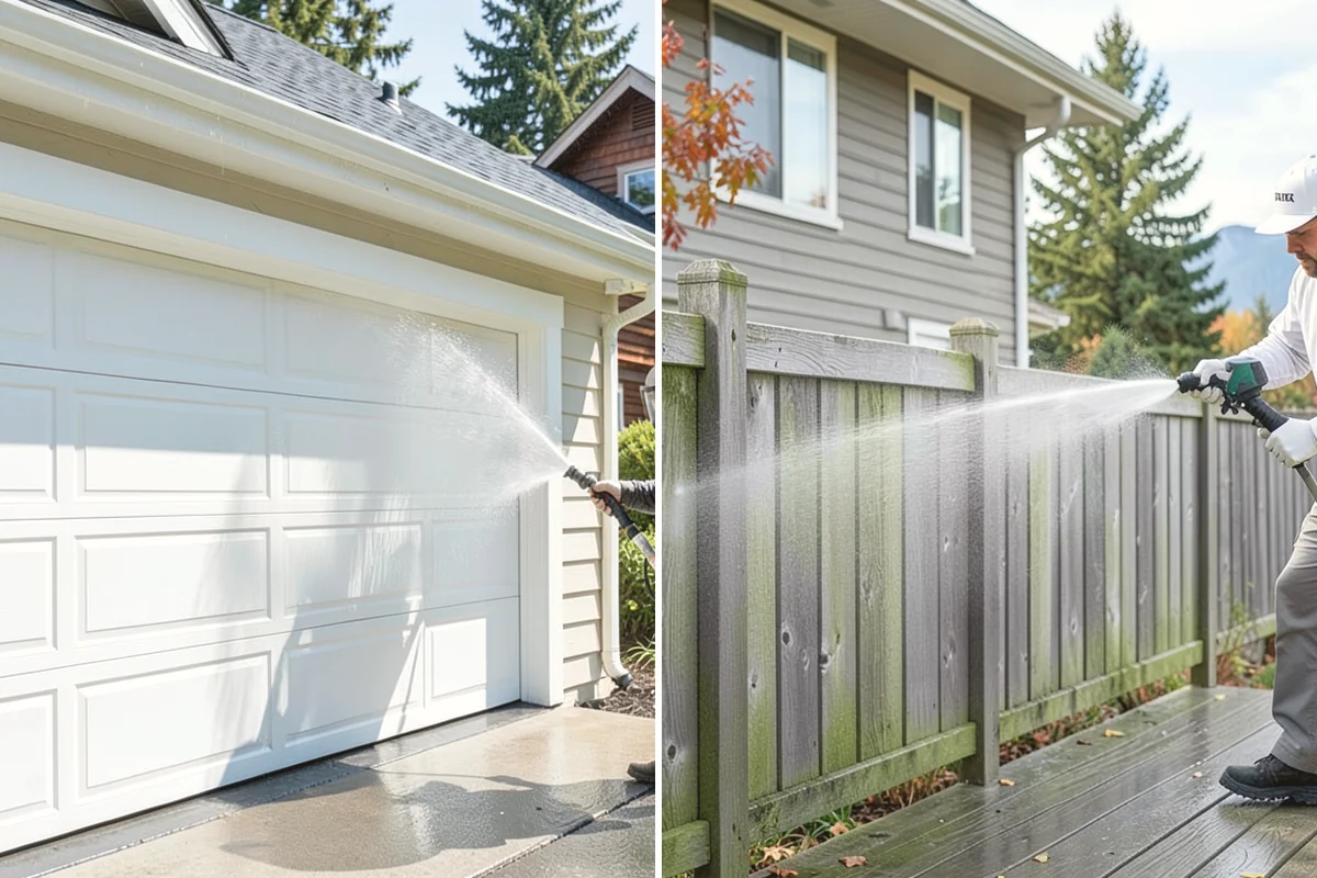 Stucco Soft Wash in Mukilteo, Snohomish County, WA - Examine the stucco texture and identify staining