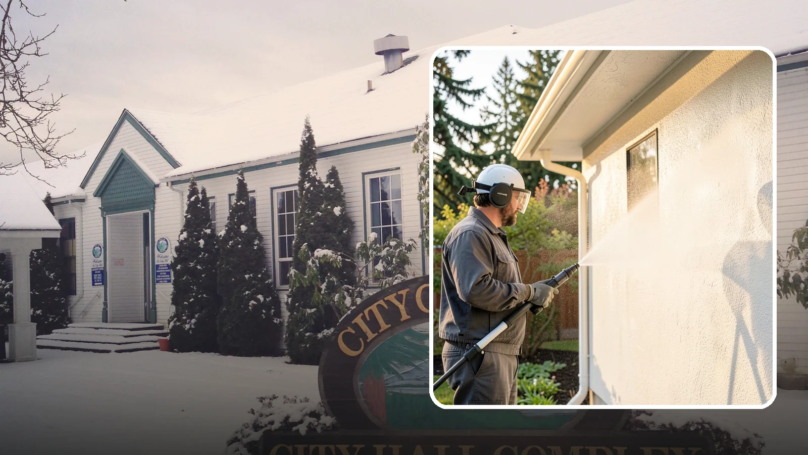 Stucco Soft Wash in Pacific, King County, WA - Stucco soft wash removes algae and staining from textured stucco using low pressure that protects its porous, delicate surface.