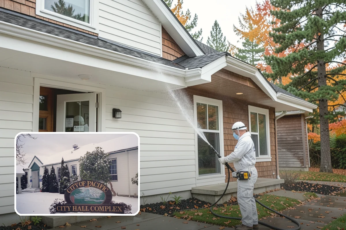 Stucco Soft Wash in Pacific, King County, WA - Cleans porous stucco without chipping its texture