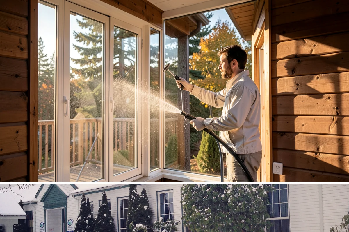 Stucco Soft Wash in Pacific, King County, WA - Best in the milder, drier stretches so the porous stucco can dry properly after washing.
