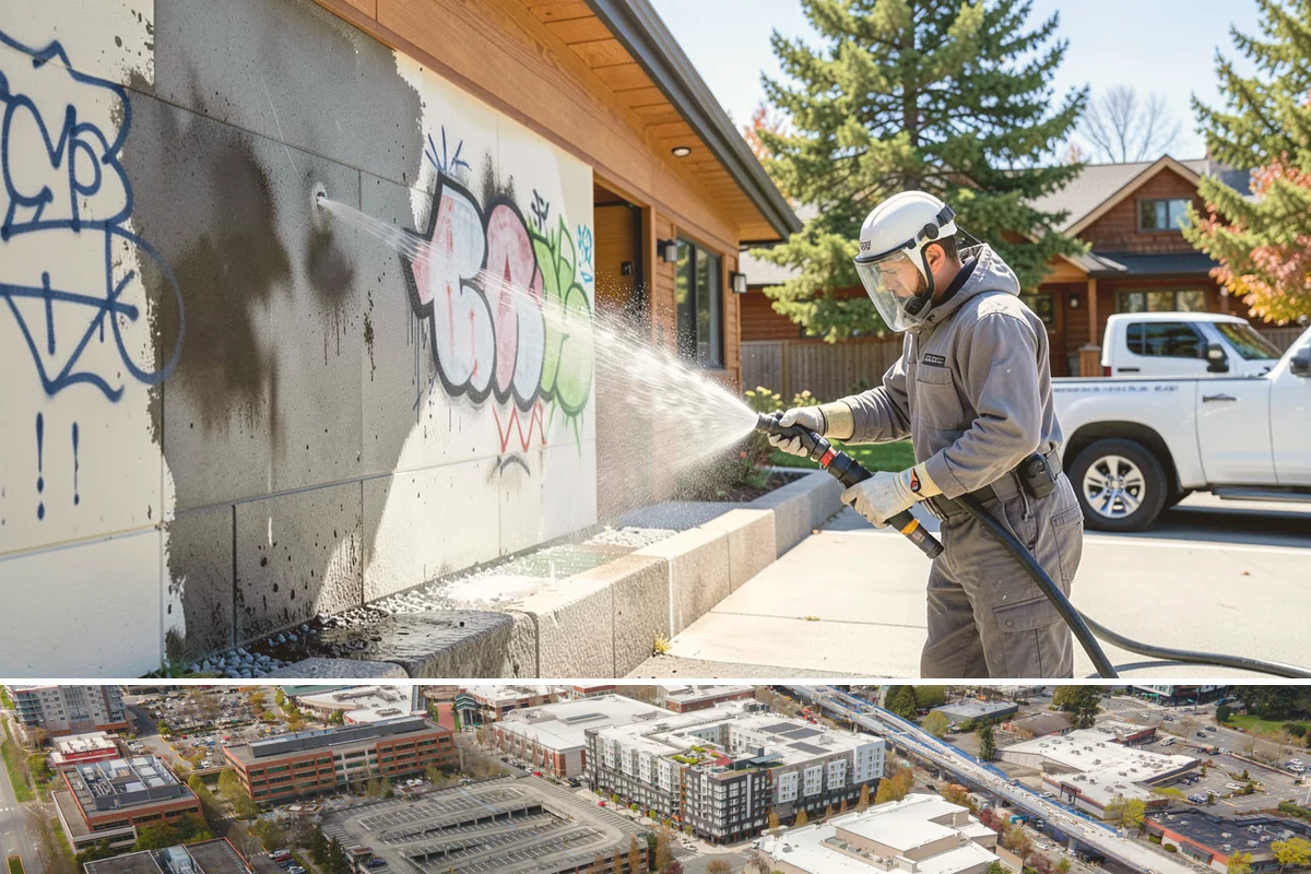 Stucco Soft Wash in Redmond, King County, WA - Best in the milder, drier stretches so the porous stucco can dry properly after washing.
