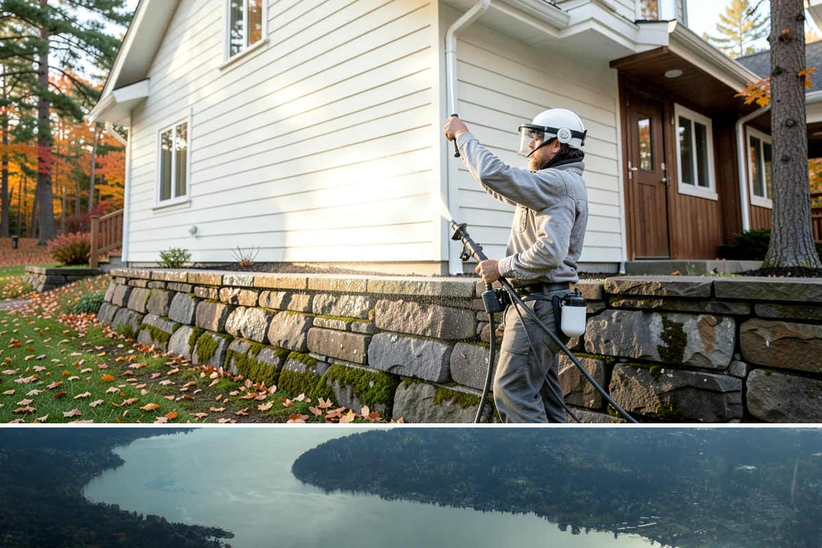 Stucco Soft Wash in Sammamish, King County, WA - Best in the milder, drier stretches so the porous stucco can dry properly after washing.