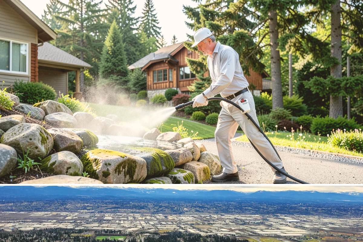 Stucco Soft Wash in SeaTac, King County, WA - Best in the milder, drier stretches so the porous stucco can dry properly after washing.