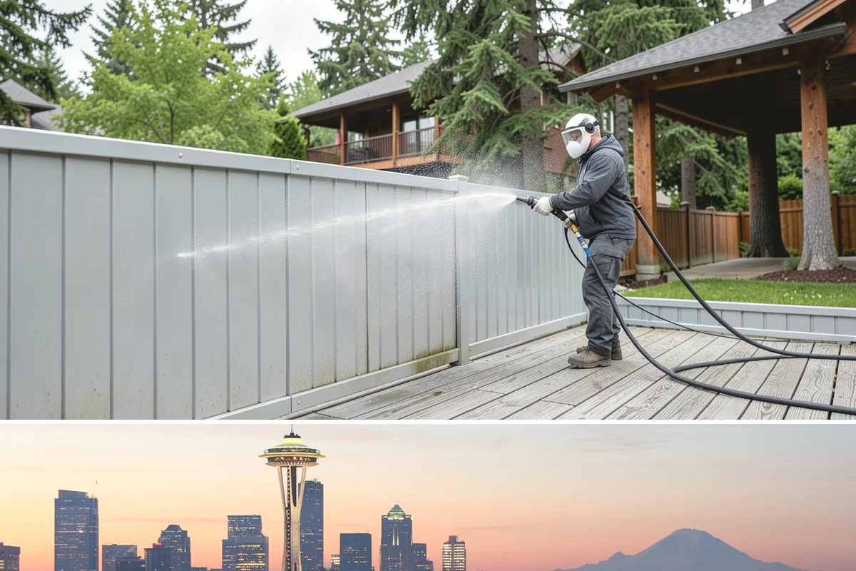 Stucco Soft Wash in Seattle, King County, WA - Best in the milder, drier stretches so the porous stucco can dry properly after washing.
