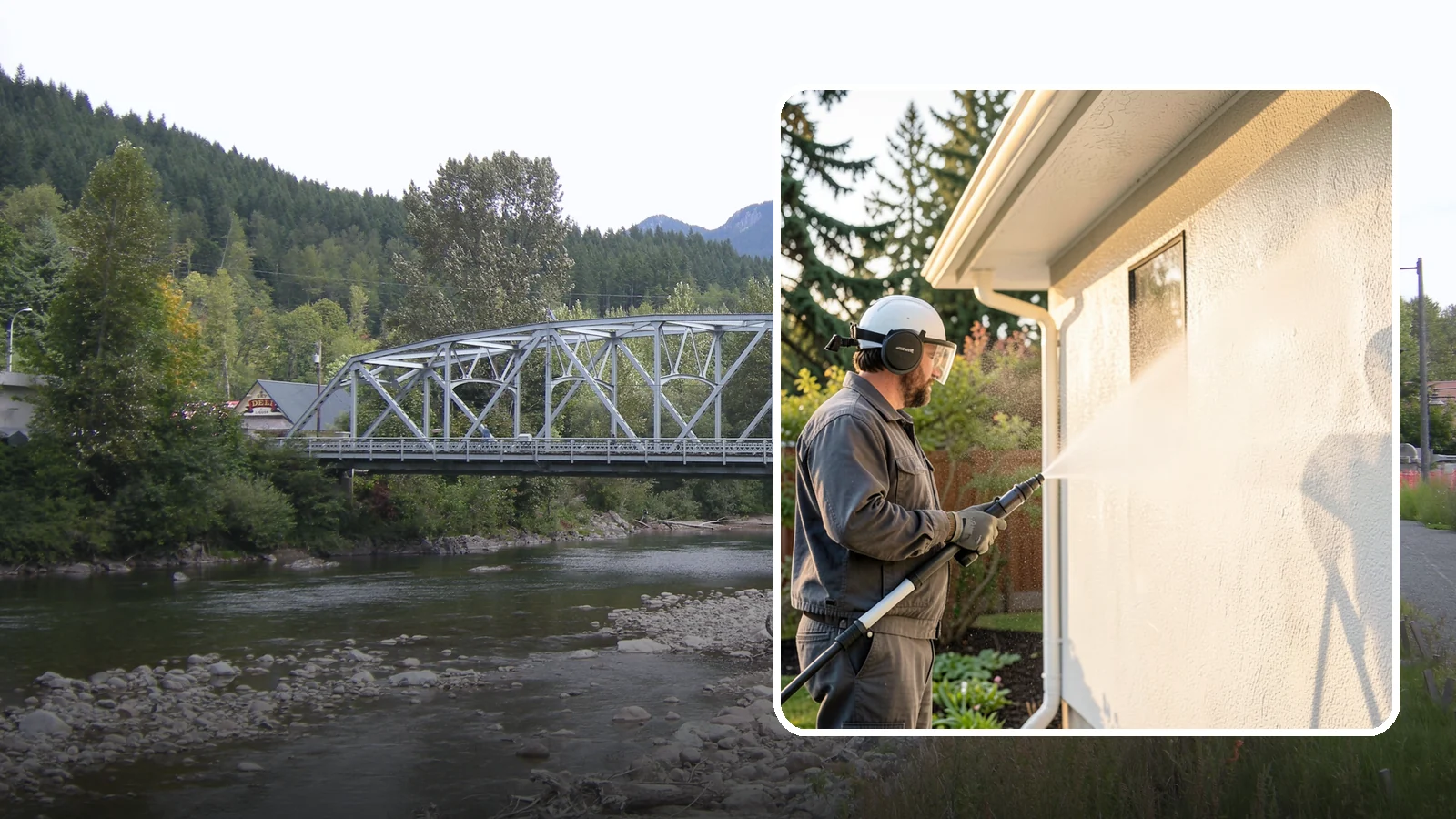 Stucco Soft Wash in Skykomish, King County, WA - Stucco soft wash removes algae and staining from textured stucco using low pressure that protects its porous, delicate surface.