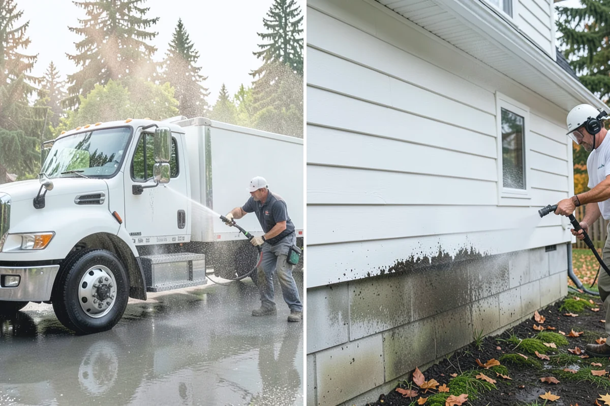 Stucco Soft Wash in Skykomish, King County, WA - Examine the stucco texture and identify staining